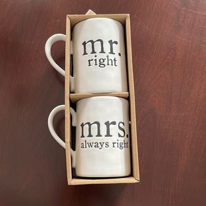 Mr & Mrs mugs by mudpie